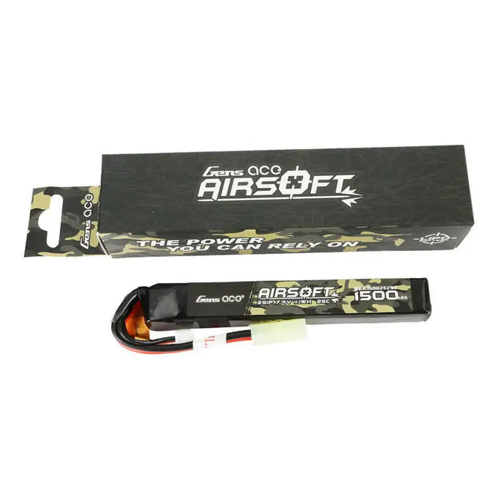 Gens ace 25C 1500mAh 2S1P 7.4V Airsoft Gun Lipo Battery with mini Tamiya Plug - Lithium and NiMH<<<Batteries<<<RC