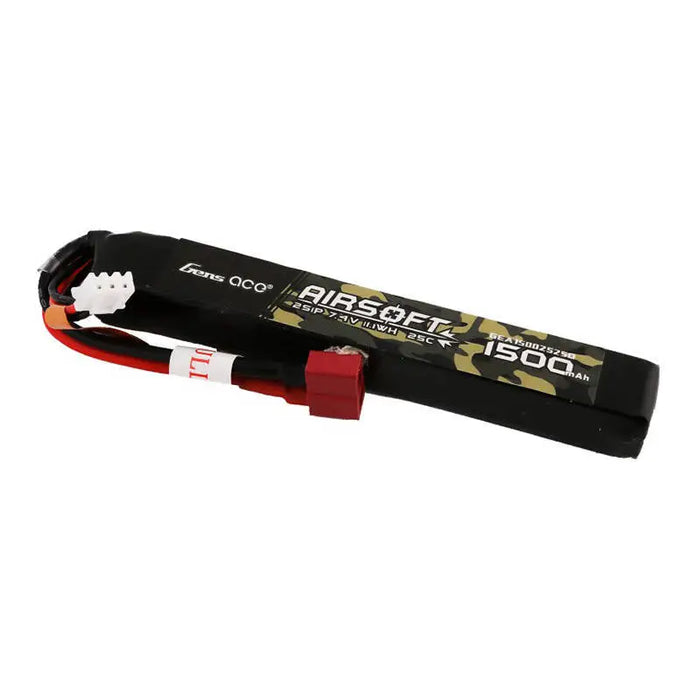 Gens ace 25C 1500mAh 2S1P 7.4V Airsoft Gun Lipo Battery with T Plug - Lithium and NiMH<<<Batteries<<<RC