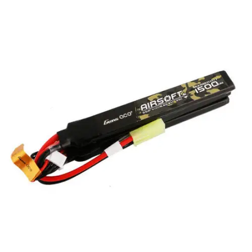 Gens ace 25C 1500mAh 3S1P 11.1V Nunchuck 3X Airsoft Gun Lipo Battery with mini Tamiya Plug - Lithium