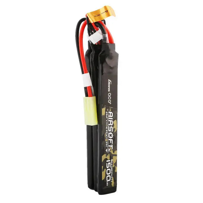 Gens ace 25C 1500mAh 3S1P 11.1V Nunchuck 3X Airsoft Gun Lipo Battery with mini Tamiya Plug - Lithium
