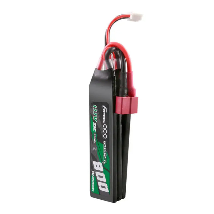Gens ace 25C 800mAh 3S1P 11.1V NUNCHUCK 3X Airsoft Gun Lipo Battery with Deans(T) Plug - Lithium
