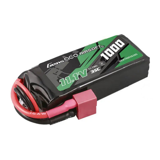 Gens ace 35C 1000mAh 3S1P 11.1V Airsoft Gun Lipo Battery with T Plug - Lithium and NiMH<<<Batteries<<<RC