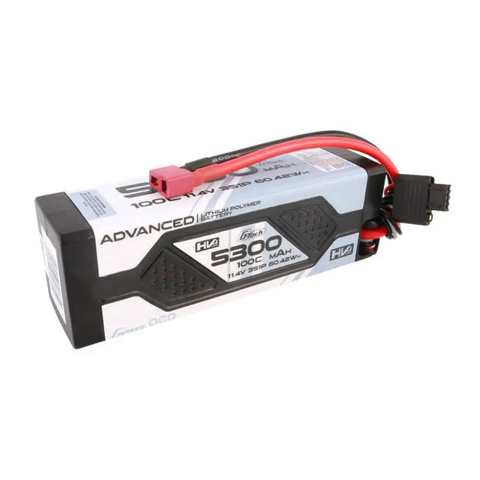 Gens ace Advanced G-Tech 5300mAh 11.4V 3S1P 100C HV car Lipo Battery Pack Hardcase with Deans Plug - Lithium