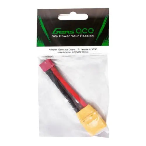 Gens ace Gens ace Deans(T) female to XT90 male Adapter AWG#12 60mm?T?female to XT90 male Adapter AWG#12 60mm