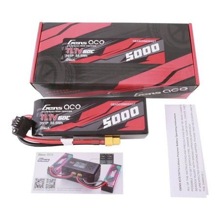 Gens ace G-Tech 5000mAh 11.1V 60C 3S1P Lipo With XT60 Plug - Lithium and NiMH<<<Batteries<<<RC models<<<InnproXML