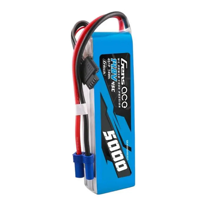 Gens ace G-Tech 5000mAh 14.8V 45C 4S1P Heli Lipo Battery with EC5 Plug - Lithium and NiMH<<<Batteries<<<RC