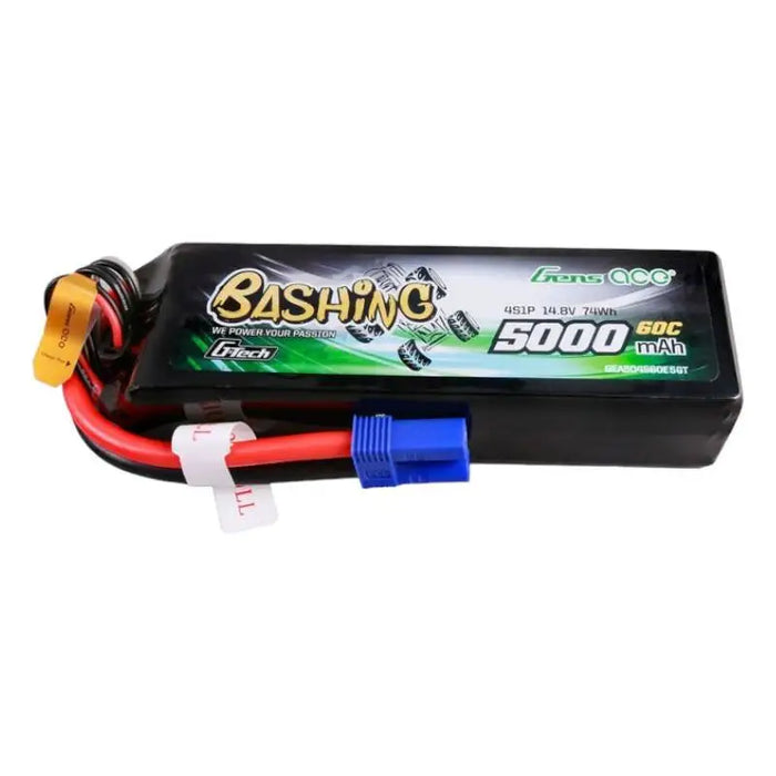 Gens ace G-Tech 5000mAh 14.8V 4S1P 60C Lipo Battery Pack with EC5 Plug-Bashing Series - Lithium