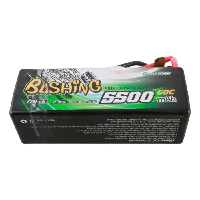 Gens ace G-Tech 5500mAh 4S1P 14.8V 60C HardCase RC car Lipo Battery - Lithium and NiMH<<<Batteries<<<RC