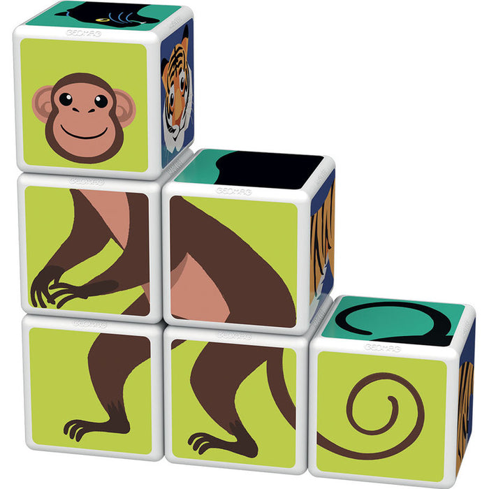 MAGNETIC CONSTRUCTOR GEOMAG MAGICUBE JUNGLE ANIMALS 6