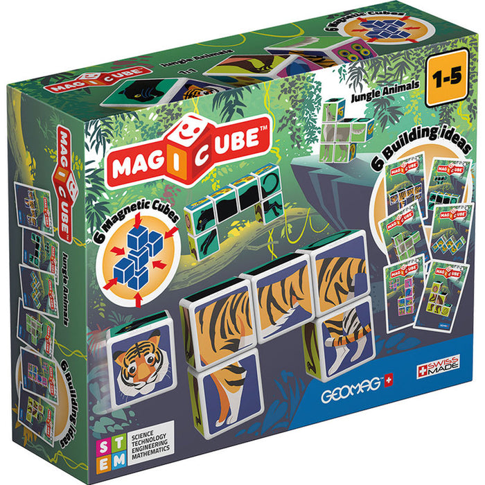 MAGNETIC CONSTRUCTOR GEOMAG MAGICUBE JUNGLE ANIMALS 6