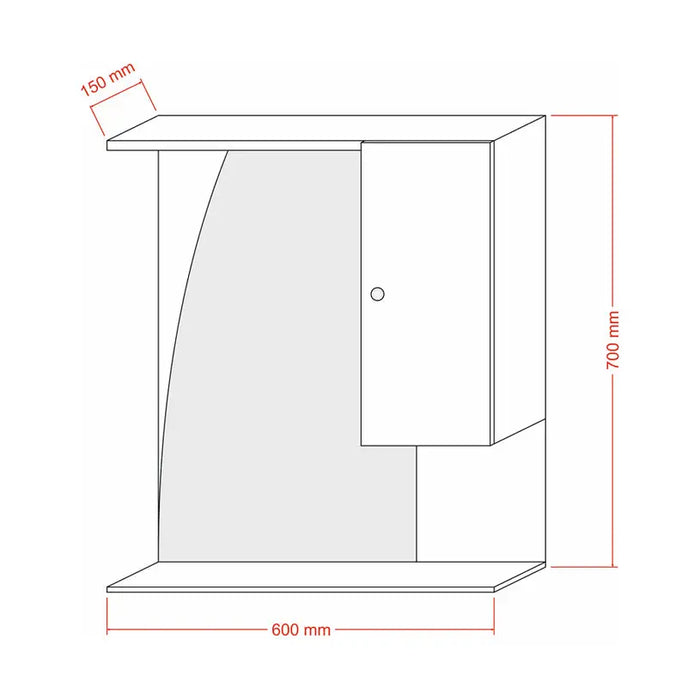 GERA FLORENCE 60 MIRROR BATHROOM CABINET - Мебели<<<Мебели и огледала за баня<<<Баня<<<Praktiker