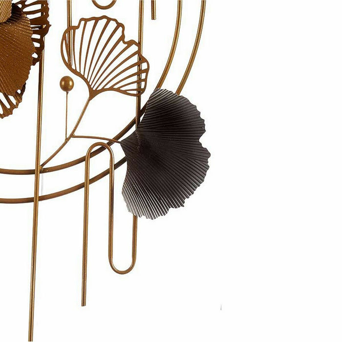 Hanging decoration Gift Decor Blue Copper Golden Metal Flowers Abstract 63 x 121 x 9,5 cm Mural