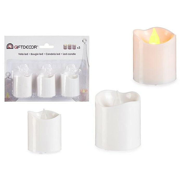 Candle Set Gift Decor White 18 x 14 x 4 cm 3,7 x 3,7 x 5 cm (12 Units)
