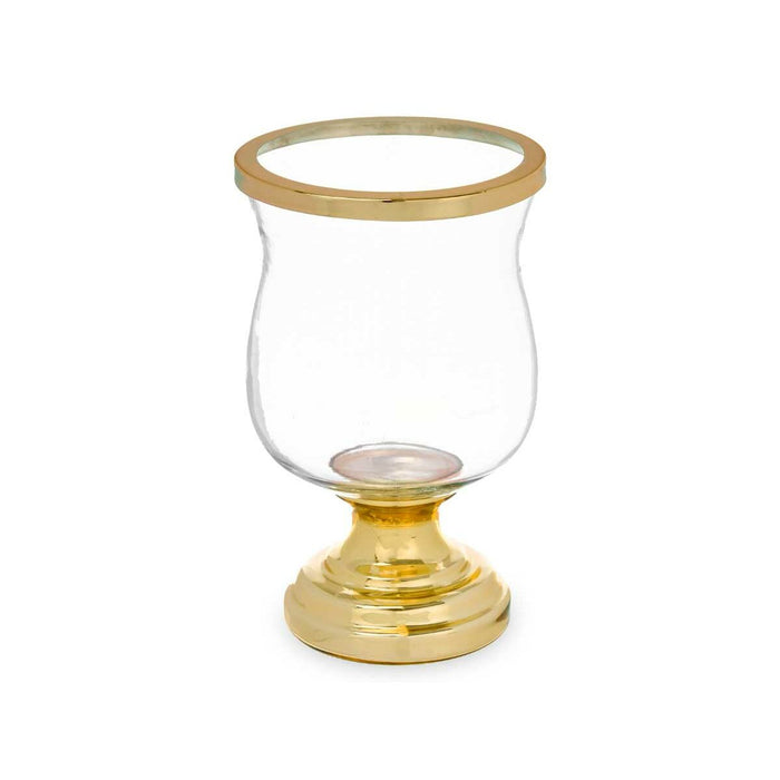 Candleholder Gift Decor Golden Crystal Steel 15,5 x 26 x 15,5 cm Wineglass (6 Units)