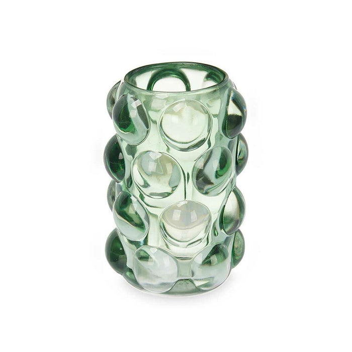 Candleholder Gift Decor Green Crystal 8,4 x 12,5 x 8,4 cm Microbeads (12 Units)