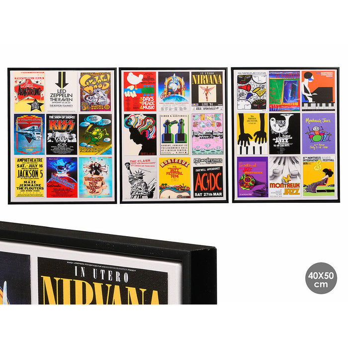 Canvas Gift Decor Music 40 x 2 x 50 cm (6 Units)