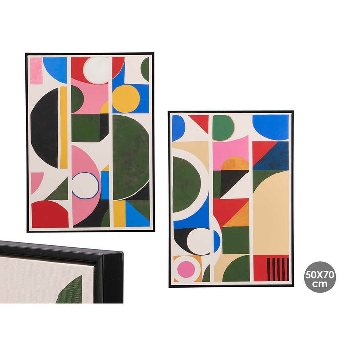 Canvas Gift Decor Abstract 50 x 3 x 70 cm (4 Units)