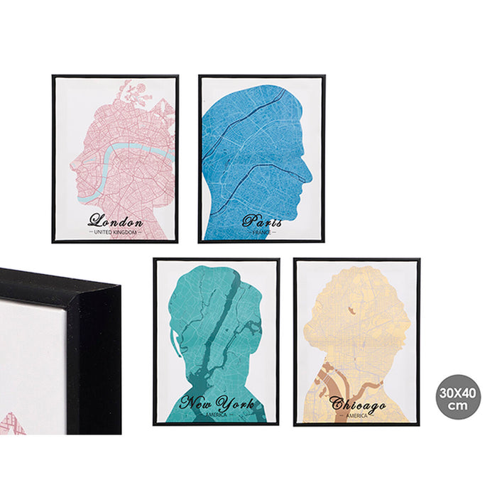 Canvas Gift Decor Royalty 30 x 3 x 40 cm (8 Units)