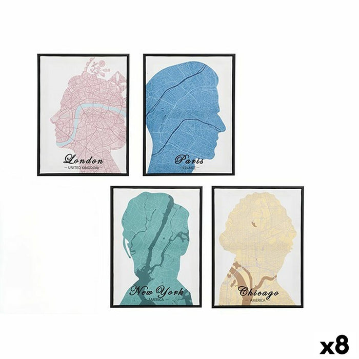 Canvas Gift Decor Royalty 30 x 3 x 40 cm (8 Units)