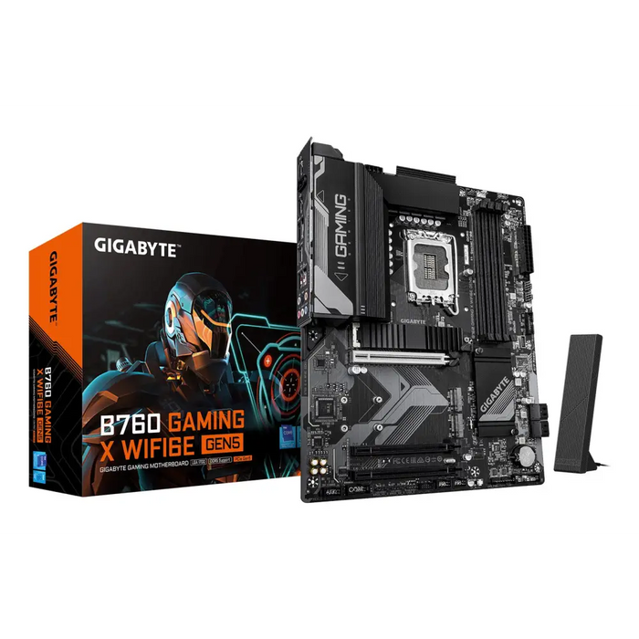 GIGABYTE B760 GAMING X WIFI6E GEN5 Motherboard - Supports 14th Gen. Intel Core CPUs 8 + 1 + 1 phases VRM up to 5600MHz