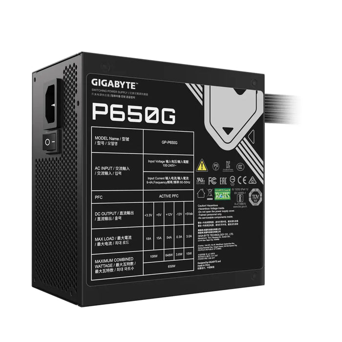 Gigabyte GP-P650G power supply unit 650 W 20 + 4 pin ATX ATX Black - Захранвания<<<Компютърни компоненти<<<ValiAPI
