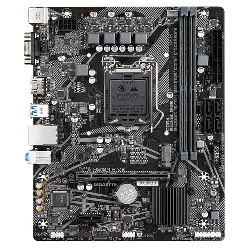 GIGABYTE H510M H V2 Motherboard - Supports Intel Core 11th CPUs up to 3200MHz DDR4 (OC) 1xPCIe 3.0 M.2 GbE LAN USB 3.2