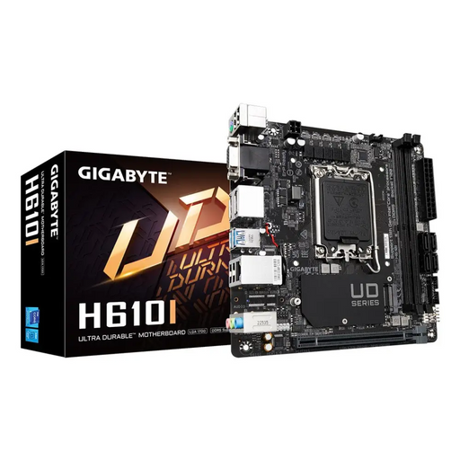 GIGABYTE H610I Motherboard - Supports Intel Core 14th CPUs 4 + 1 + 1 Hybrid Digital VRM up to 5600MHz DDR5 1xPCIe 3.0