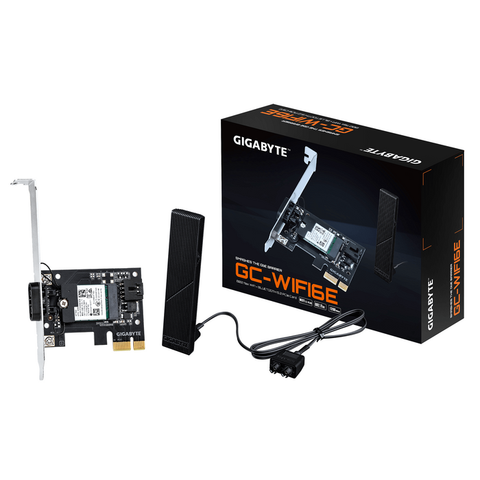 GIGABYTE GC-WIFI6E MediaTek MT7902 WIFI 6E 2x2 802.11ax, Bluetooth 5.2 Wireless Card