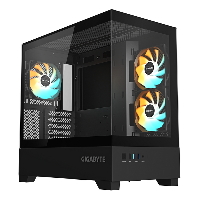 Box GIGABYTE C201 PANORAMIC + 3 ARGB Fans