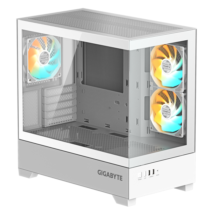 Box GIGABYTE C201 PANORAMIC ICE + 3 ARGB Fans
