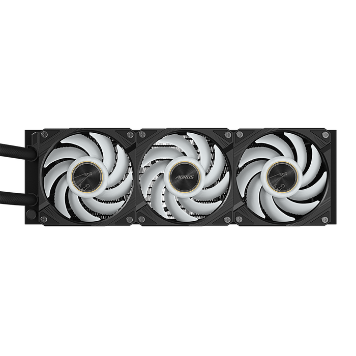Processor cooler Gigabyte AORUS WATERFORCE X II 360 Black, LCD Display