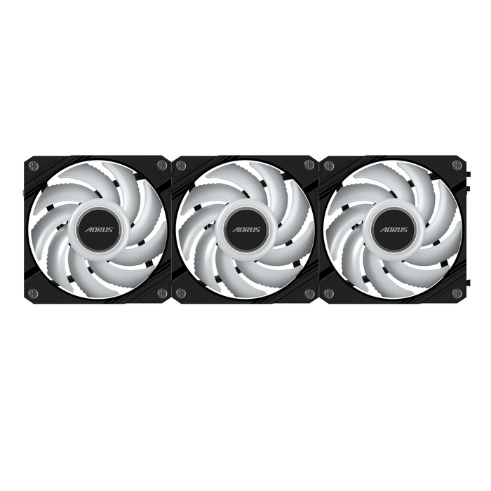 GIGABYTE AORUS EZ CHAIN 120 Black 3-Pack ARGB Fan Set