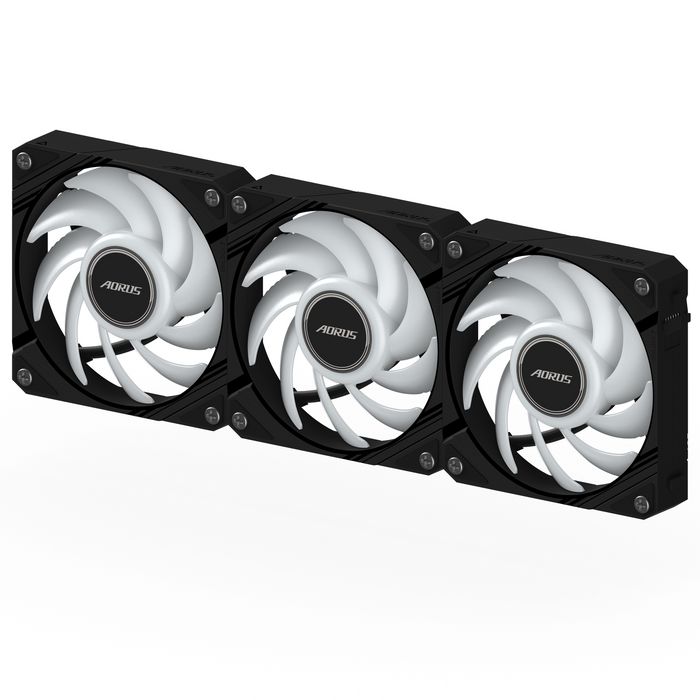 GIGABYTE AORUS EZ CHAIN 120 Black 3-Pack ARGB Fan Set
