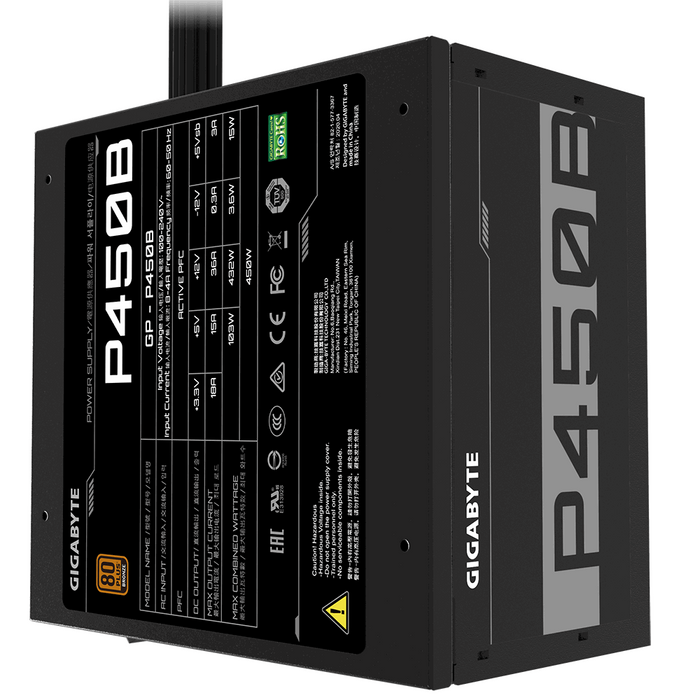 Power supply unit Gigabyte P450B, 450W, 80+, Bronze