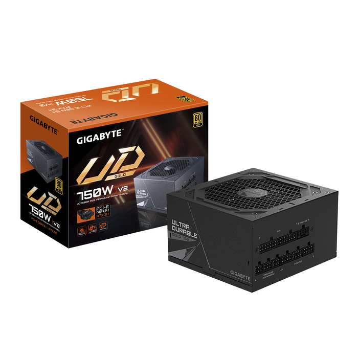 Power supply unit Gigabyte UD750GM PG5 V2, 750W, 80+ GOLD, PCIe 5.1