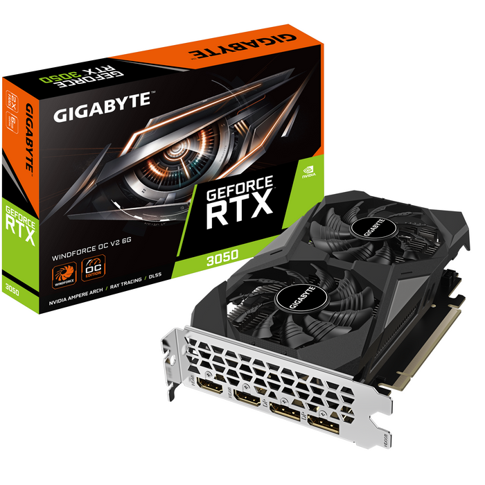 Video card GIGABYTE RTX 3050 WINDFORCE OC V2 6GB GDDR6