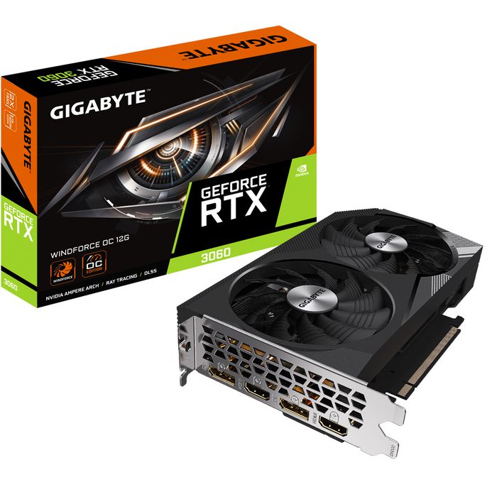 Video card GIGABYTE RTX 3060 WINDFORCE OC 12GB GDDR6