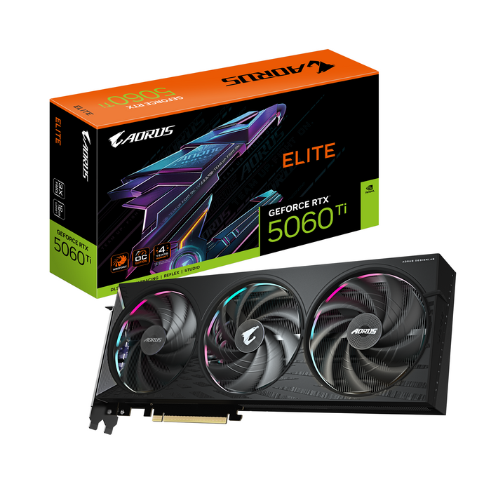 Video card GIGABYTE AORUS RTX 5060 TI ELITE 16GB GDDR7
