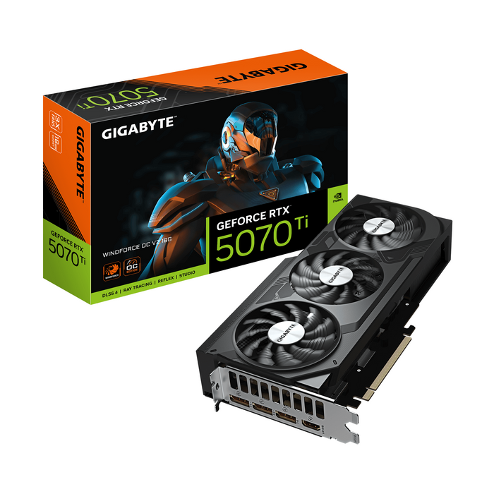 Video card GIGABYTE RTX 5070 TI WINDFORCE OC V2 16GB GDDR7