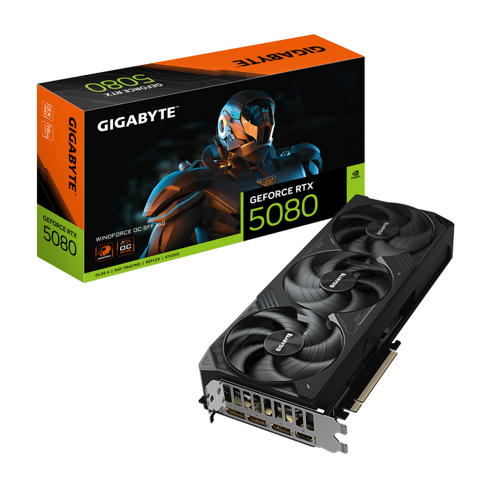 Video card GIGABYTE RTX 5080 WINDFORCE OC SFF 16GB GDDR7