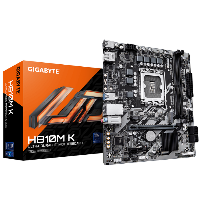 Motherboard GIGABYTE H810M K, LGA 1851, DDR5