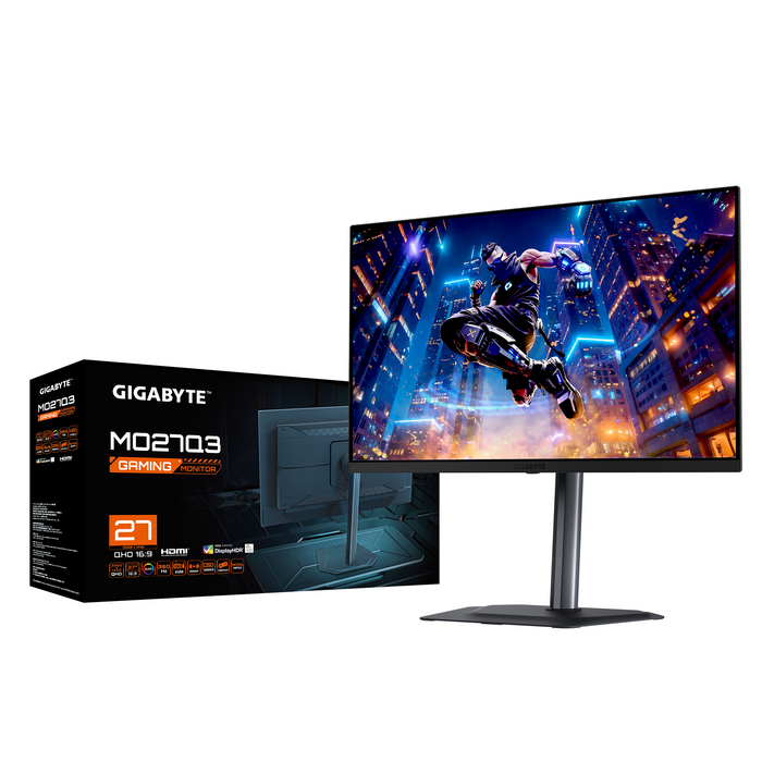 Gaming monitor GIGABYTE MO27Q3 - 27" QD-OLED, QHD(2560x1440), 360Hz, 0.03ms, G-Sync, FreeSync Premium Pro