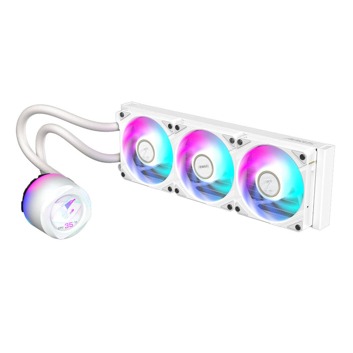 Processor cooler Gigabyte AORUS WATERFORCE X II 360 ICE, LCD Display