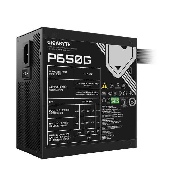 Power supply Gigabyte P650G PG5 650W 80+ Gold, PCIe 5.1