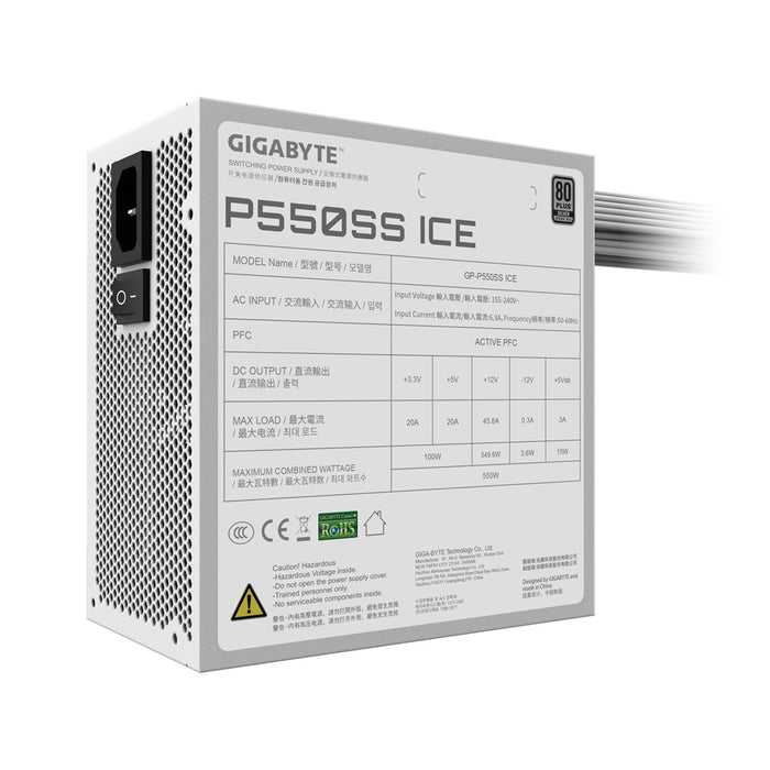 Power supply unit Gigabyte P550SS ICE 550W 80+ Silver