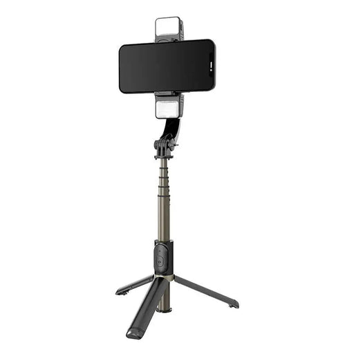 Gimbal/stand with light APEXEL Q08d (black) - Tripods and ring lights<<<stands<<<tripods<<<Selfie sticks<<<GSM