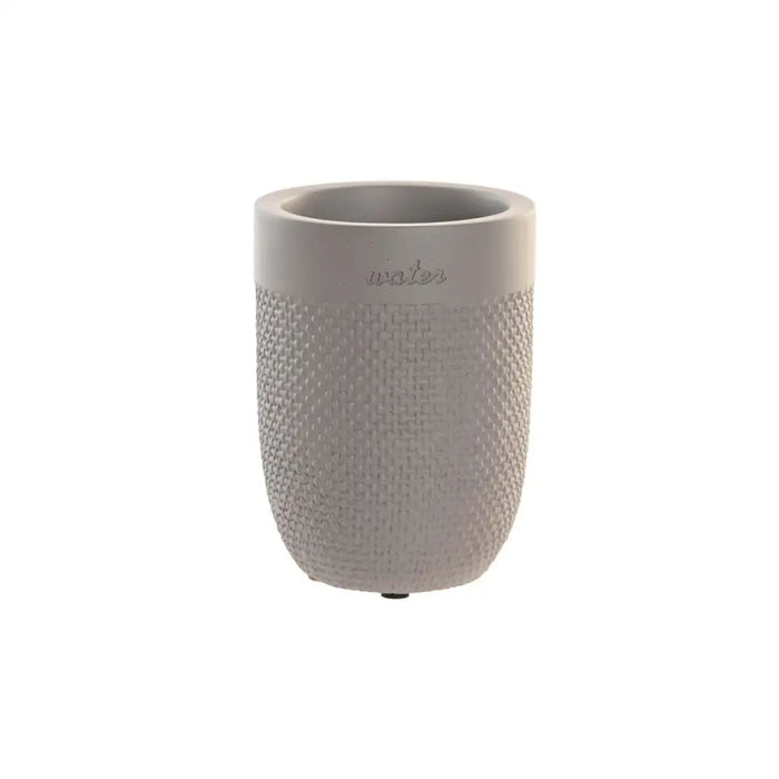 Glass DKD Home Decor Grey Cement 8 x 8 x 10,5 cm - Баня<<<Дом Градина<<<BigBuy&&&Аксесоари и кранчета<<<Баня<<<Дом