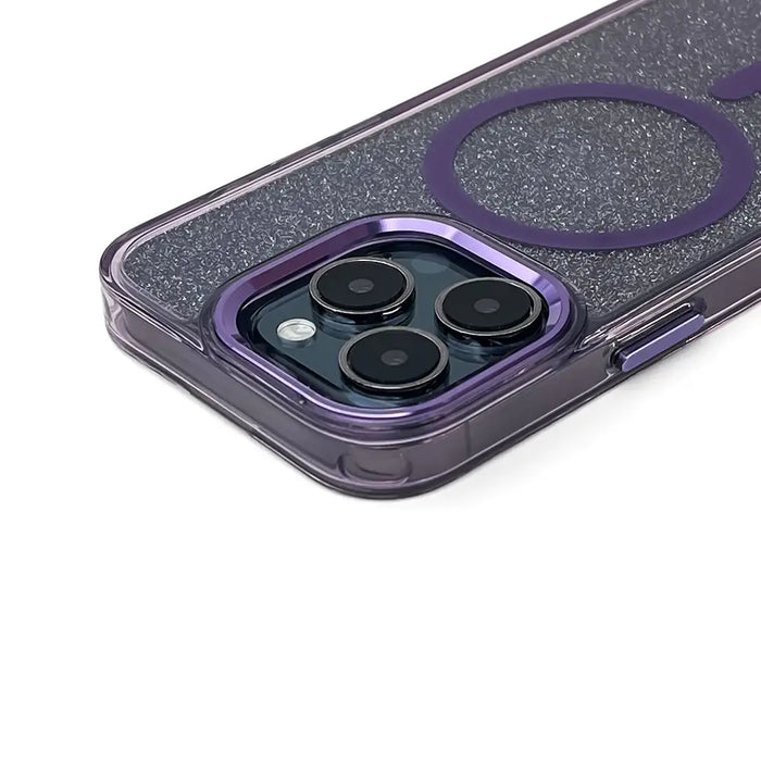 Glitter Case MagSafe for iPhone 16 Pro Max - purple with glitter - Cell phone cases and covers<<<HurtelXML