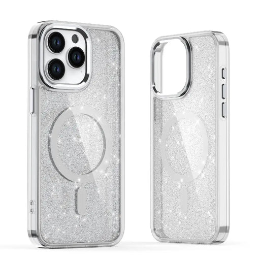 Glitter Case MagSafe for iPhone 16 Pro - white with glitter - Cell phone cases and covers<<<HurtelXML