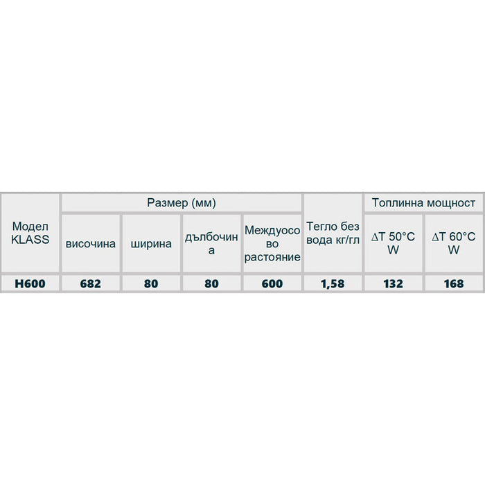 ALUMINUM GLIDER H600 168.00 W GLOBAL KLASS